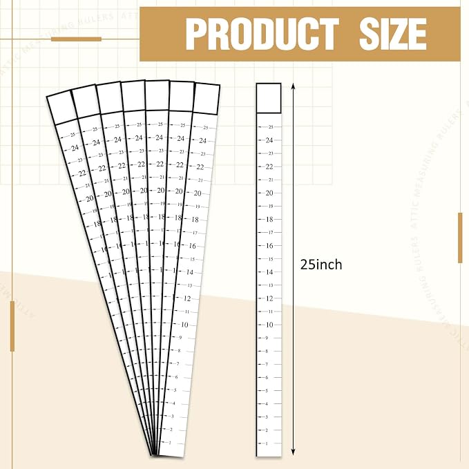 Attic Measuring Rulers (Case of 200), 25 Inch, Card Stock, Attic Insulation R Value Ruler for Insulators Ceiling Insulation