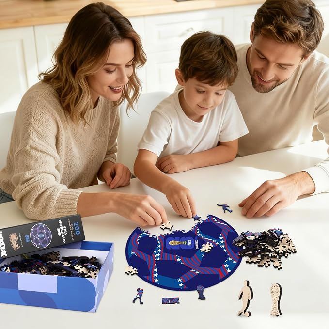 FIFA 2026 Trophy Series - World Cup Soccer Wooden Puzzle for Adult, 5MM Thick, Creative Collectible Gift for Fans, Officially Licensed Product Jigsaw Puzzles for Adult