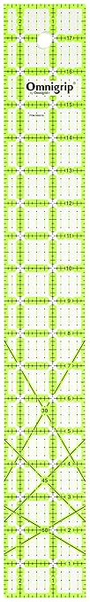 Omnigrip RN2518 Non-Slip Quilter's Ruler, 2-1/2 x 18-Inch