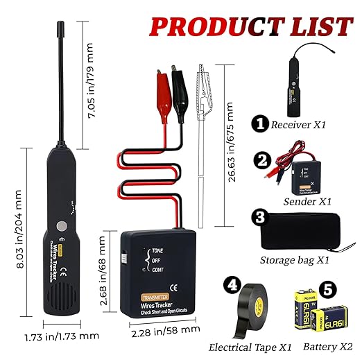 Automotive Circuit Tracer & Wire Tracker 6-42V DC Wire Short Finder, Circuit Tracker, Circuit Tester & Circuit Scanner for Car, Boat, Trailer - Open/Short Circuit Detection Tool EM415PRO