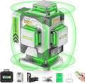 Huepar Pro Laser Level, Self Leveling 4 x 360° Green Cross Line Laser Level Tool, High Accuracy 4D Level Laser for Construction, 8000mAh Rechargeable Li-ion Battery, Remote Controller&Hard Carry Case
