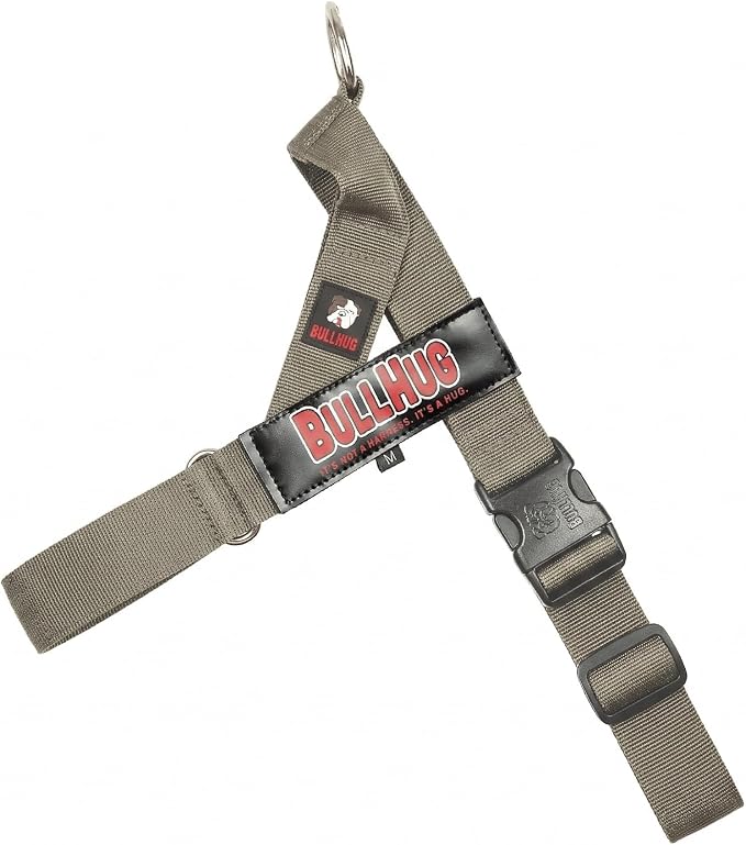 Adjustable Dog Harness– No Pull, No Choke – for English Bulldogs, French Bulldogs, Pugs & Broad-Chested Breeds – Easy, Safe Walks (Taupe, XL)