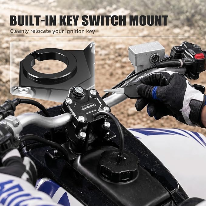 NICECNC Handlebar Clamp Compatible with Yamaha Banshee 350 YFZ350 1987-2006,Black