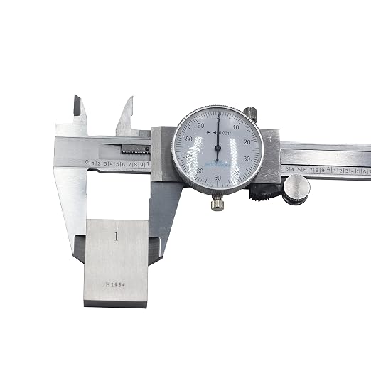 HFS(R) 2PCs/Pack, 0-6" Imperial Calipers 4 Way Dial Caliper 0.001" Shock Proof Plastic Case