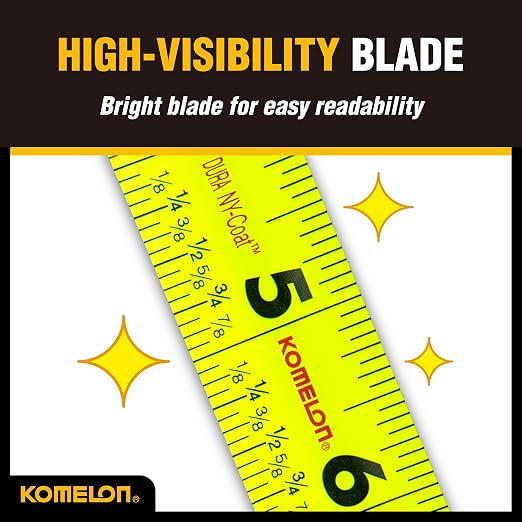 Komelon 25' Retraction Control Tape Measure