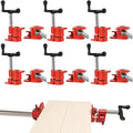 Wood Gluing Pipe Clamp Set, Heavy Duty Cast Iron Quick Release Pipe Clamps for Woodworking, Pipe Clamps Quick Release for Woodworking, Carpentry, Home Improvement, and DIY Projects (6, 3/4")