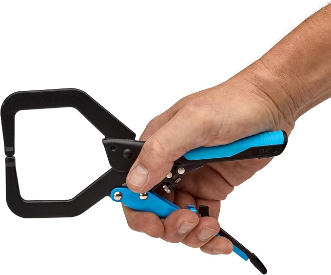 OX Tools 7 inch Locking Vise Grip Clamp - Heavy Duty Welding Clamp with Auto Adjust Design & Comfortable Grips Perfect C Clamp for Woodworking, Welding, and Metalworking - OX-P204202