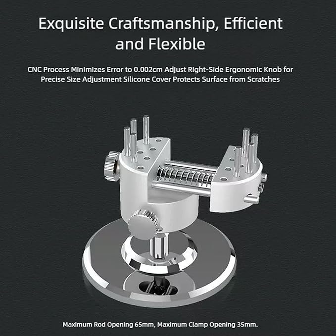 Adjustable Vise with 65mm Maximumly Opening Pin Hole Systems and 35mm Block Clamping for Flexible Workpiece Fixation Hand Tool Vise