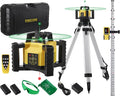Firecore Green Self-Leveling Rotary Laser Level Kit, Horizontal/Vertical with Plumb Spot, 1969-Foot Range, IP55 Rated, Includes Tripod, Grade Rod, Receiver, 2 Batteries, Carrying Case, and Accessories