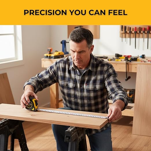 FastCap ProCarpenter Metric/Standard Measuring Tape - Ideal for Professionals and Home Improvement - with Lever Action Belt Clip and Dual Locking System - 12' - 99954