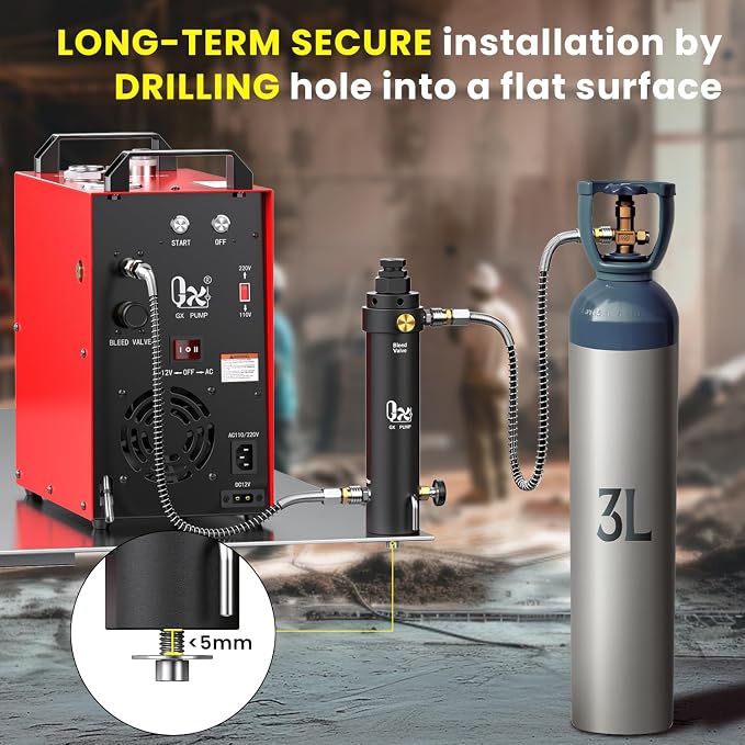 GX-PUMP Professional-Grade High Pressure PCP Air Compressor Filter | with Pressure Maintaining Valve- 5800PSI Oil/Water Separator, Magnetic or Screw Mounting ,Dry Air Intake for Paintball