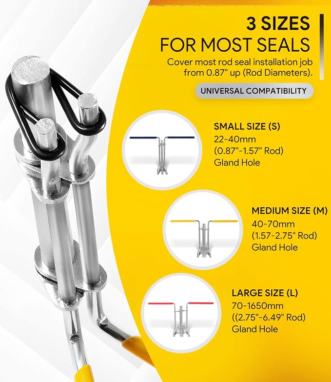 3 Pack Hydraulic Seal Installation Tools & 1266 Adjustable Gland Nut Wrench & 7463 Small Universal Gland Wrench, Hydraulic Cylinder Spanner Wrench Piston Repair Seal Kit, Farm & Construction Equipment
