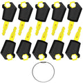 10Pcs CAT 5P8500 Ignition Switch Keys Equipment Key Set, Caterpillar Excavator Equipment Keys
