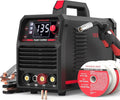 YESWELDER 135A MIG Welder, 110V Flux Core MIG/Lift TIG/Stick 3-in-1 Large LED Digital Display Welding Machine IGBT Inverter Welder