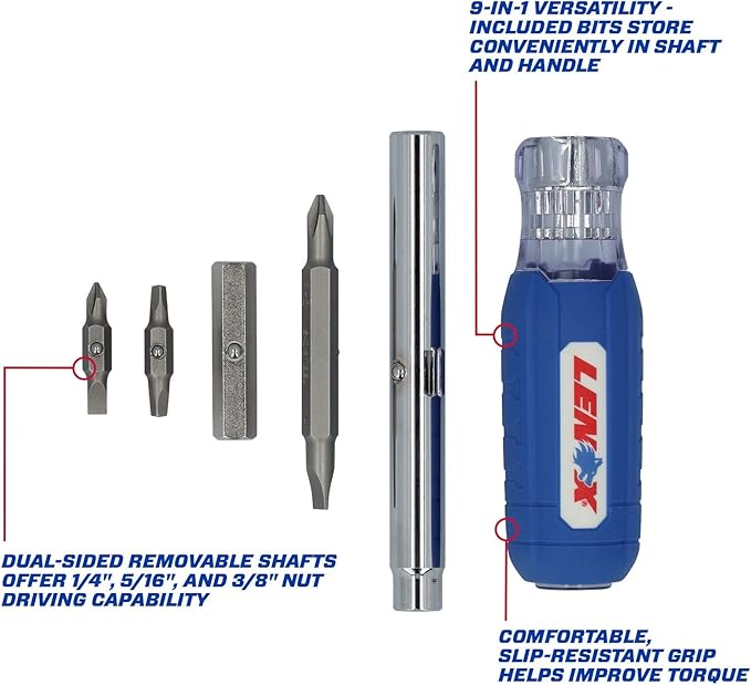 LENOX 9-In-1 Multi-Bit Screwdriver (LXHT68000) (Pack of 2)