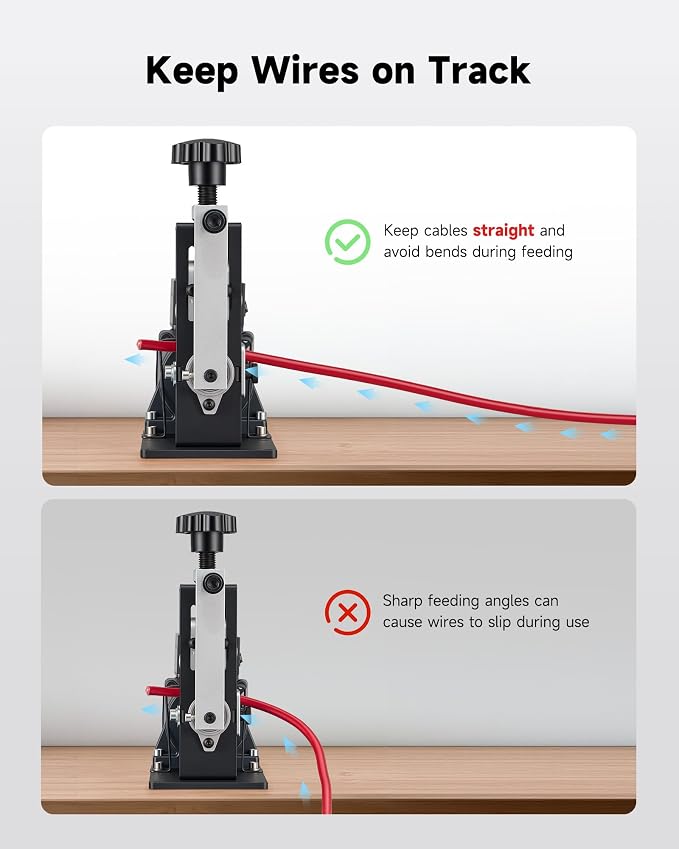 CREWORKS Electric Wire Stripper Machine, Wire Stripper Electrical for 0.06"-0.9" (1.5-22 mm) Copper Wires with 3 Operation Modes, Wire Stripper Tool with Hand Crank for Scrap Wire Recycling
