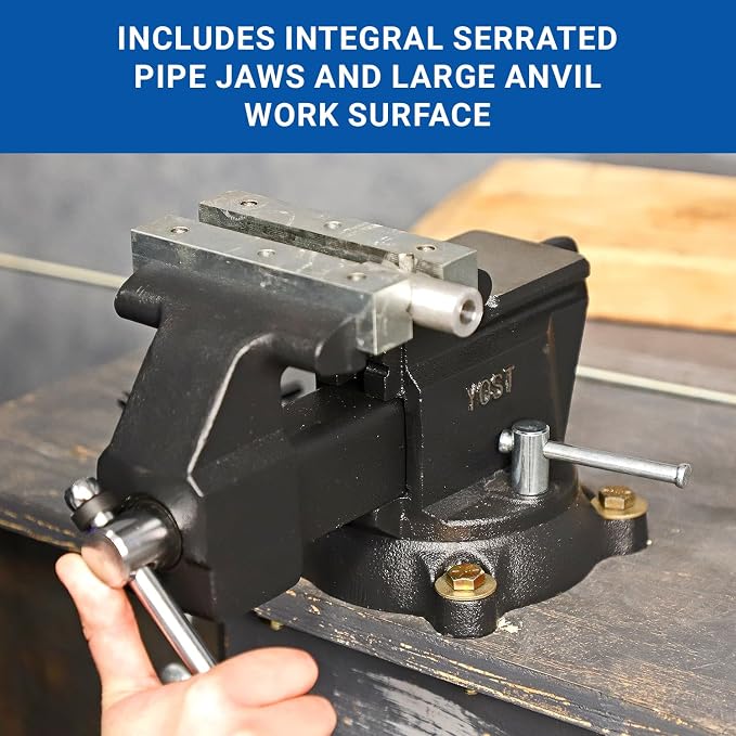 Yost Vises, 5in. Multi-Purpose Vise, Jaw Width 5 in, Jaw Capacity 2.9 in, Model# MV-5