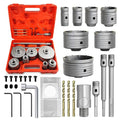 22PCS Concrete Hole Saw Kit, 30/40/50/65/80/100/110mm, Alloy Steel, Silver, Industrial, Hole Saw Set, Compatible with Stone, Brick, Cement, Wall Drilling