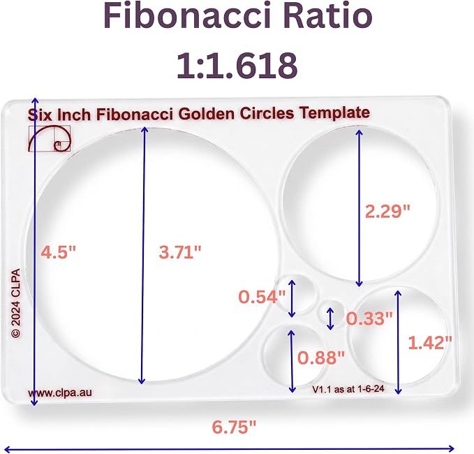 Fibonacci Drawing Template Set