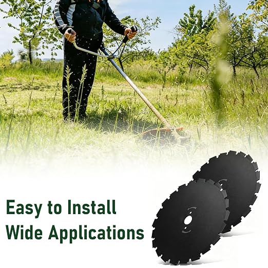 8 Inch Brush Cutter Blade 20mm Arbor - 2 Pack, Compatible with Echo SRM-225 SRM-266 SRM-280 SRM-2620 and More