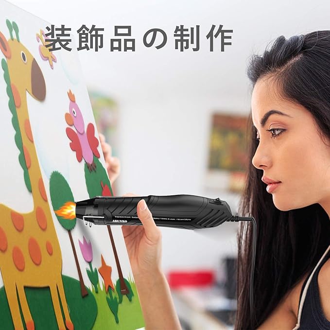 Mini Heat Gun, 2-Temp Settings 482℉ & 662℉（250℃& 350℃), 6.6FT Long Cable Fast Heat Hot Air Gun Tool with Reflector Nozzle, Overload Protection for Crafting (Mini Heat Gun)