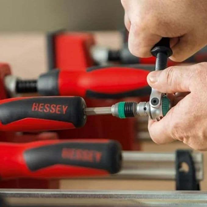 BESSEY K Body Revo 24 Inch Steel Ergonomic Parallel Bar Accessory Tool Clamp Kit with 2 Handles for Woodworking, Cabinetry, and Case Work, KRE3524