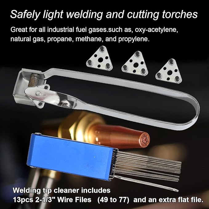 VASTOOLS Welding Accessories,23pc,Chipping Hammer,Leather Welding Gloves 13.5",Soapstone Holder,16'x 1"Tape measures,50LB Welding Magnet,Triple Flint Torch Striker,Torch Cleaner,Wire Brush
