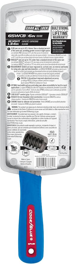 Channellock - 6 Xtra Slim Jaw Adj Wrench (6SWCB)