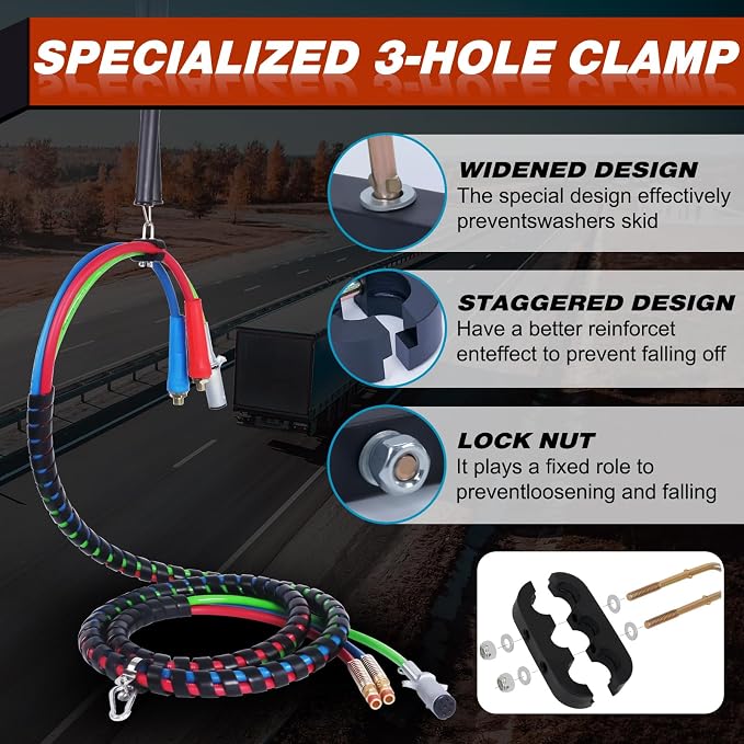 CheeMuii 20" Double Tender Spring Kit with 3-Hole & 3-in-1 Air Hose Holder