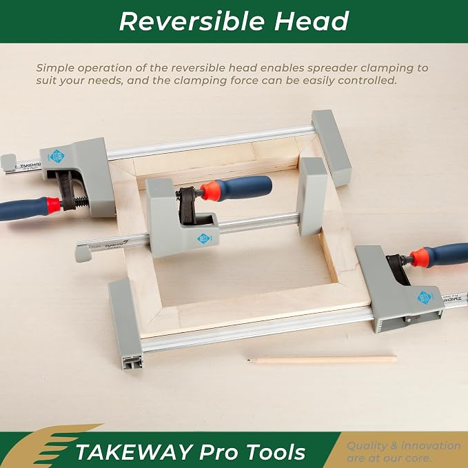 Pro Tools PJP30-8 Light-Duty Parallel Jaw Clamp – Woodworking F-Clamp with ANS Anti-Slip System, Ergonomic Grip, and Non-Marring Jaws for Cabinetry, Joinery, and DIY Projects - 2-Pack
