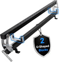 48" Panel Clamp 1 Pack with 2 U-Shaped Blocks, Fits Panels 6.8"-32" Length, 0.8" - 4.3" Thickness, Heavy Duty 4-Way Pressure Parallel Clamp with Powder-Coated Finish for Woodworking Projects