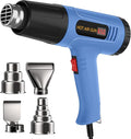 Heat Gun Side Lcd Digital Display 212 &1202℉ Dual-Lvel Temperature Control 4 Nozzles Heat Gun' Overload Protection for Crafting, Shrink Tubing, Vinyl Wrap, Shrink Wrap,5Ft Power Cord