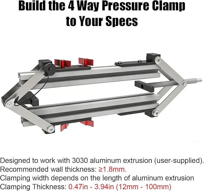 TOOLCOOL Panel Clamps 2 Pack 4 Way Pressure Clamps
