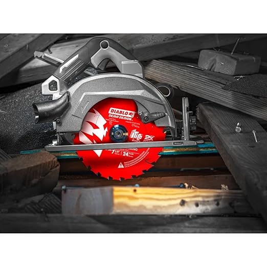 Diablo Demo Demon 7‑¼″ x 24‑Tooth Ultimate Framing & Demolition Saw Blades, 10‑Pack - Lock‑Tooth, Thin Kerf, Long Life - D0724DA