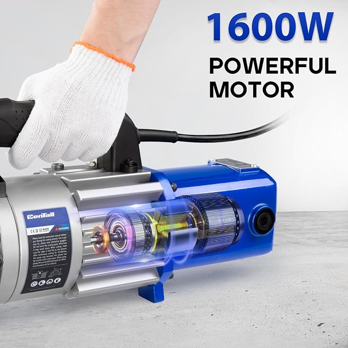 1" Electric Hydraulic Rebar Cutter 2-3S Cutting Speed Portable Rebar Cutter Cutting Rebar 4-25mm #8 120v/60hz (RC25 Blue/Black)