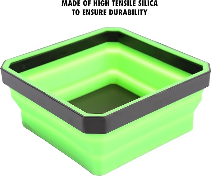 OEMTOOLS 26547 Magnetic Foldable Tray, Mothers Day Gifts, Collapsible Tool Organizer Tray Set, Silicone Magnetic Bowls For Holding Nuts And Bolts, Mothers Day Gifts for Mom