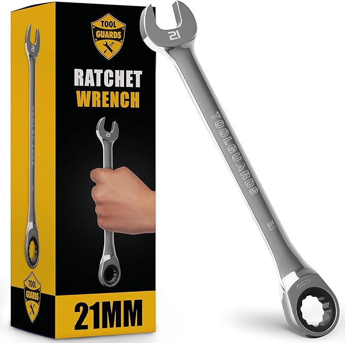 Ratcheting Wrench - Slim Profile - Ratchet Wrench, 21 mm Wrench Set