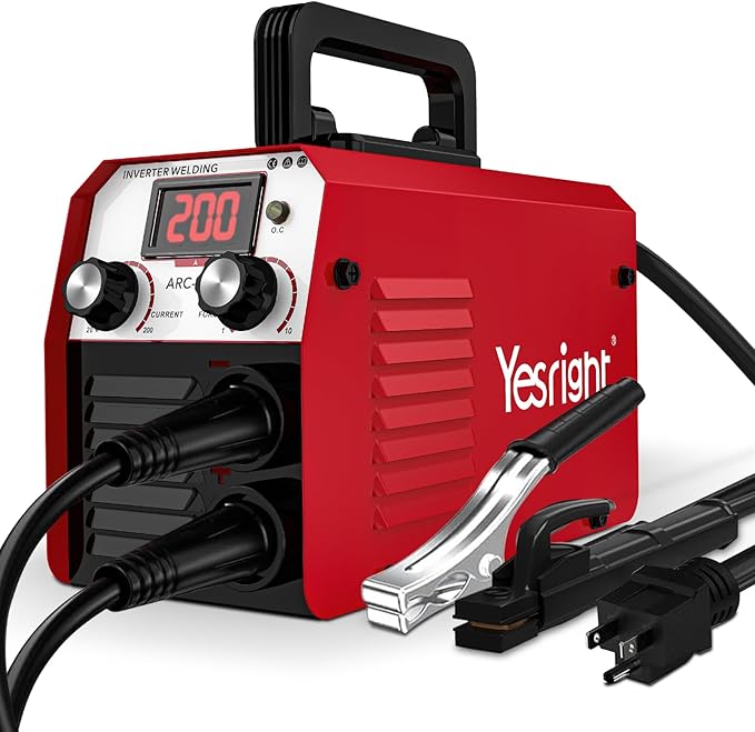Welding Machine 200A 110V Portable Welder Machine, IGBT Inverter Stick Welder with Hot Start Arc Force Anti-Stick, for Beginners and Professionals Welder