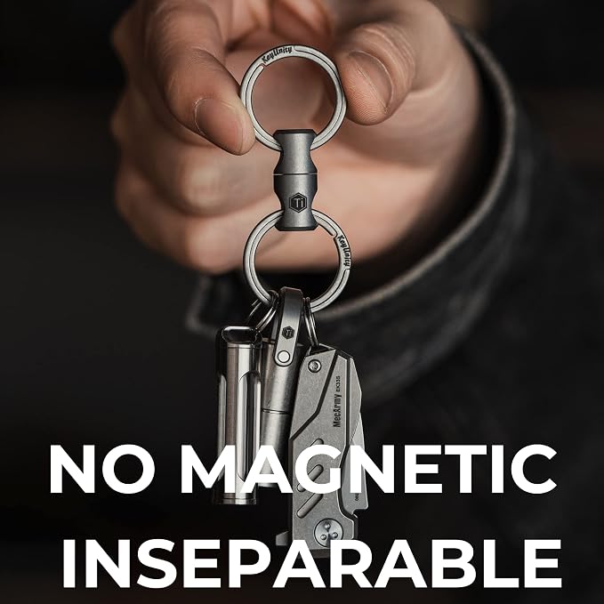 KeyUnity Titanium Swivel Key Ring Keychain Connector