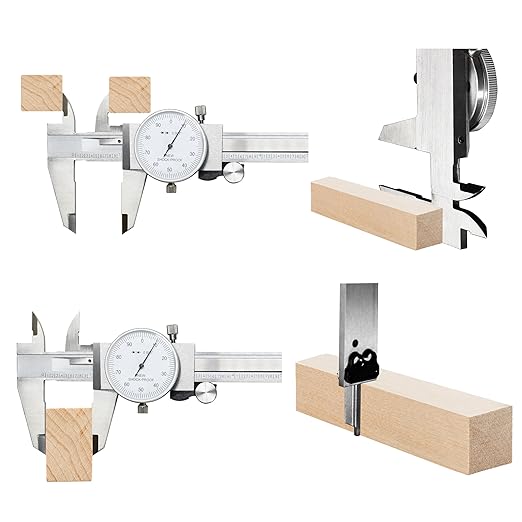 TEXALAN(R) 0-6" 4 Way Dial Caliper .001" Shock Proof Imperial Stainless Steel