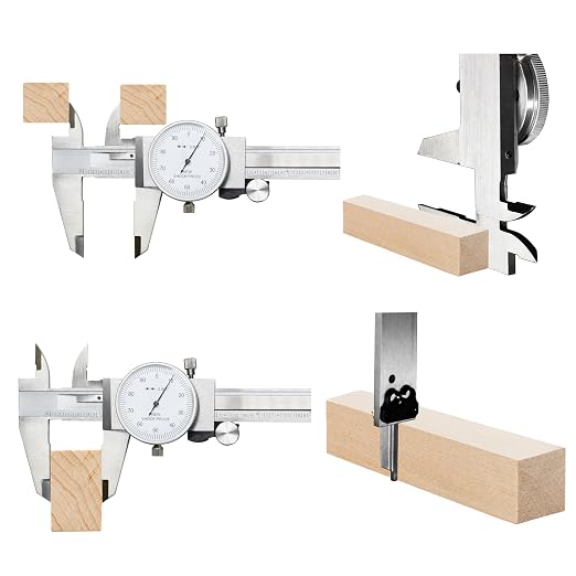 TEXALAN(R) 0-6" 4 Way Dial Caliper .001" Shock Proof Imperial Stainless Steel