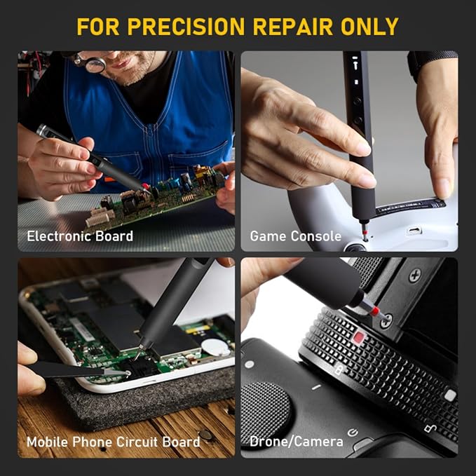 Mini Electric Screwdriver Set,3.7V Cordless Precision Screwdriver Set with 50 in 1 Magnetic Bits,Magnetic Storage,5 Torque Setting,LED Display,Small Repair Tool Kit for Computers,Phones,Watches