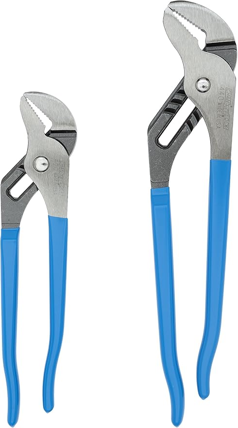Channellock Tongue and Groove Plier Set TG-1-2 Piece, Slip Joint, High Carbon Steel - 9.5 in, 12 in