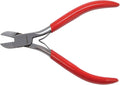 The Beadsmith Platinum Series German Flush Cutter, 4.75 inches (120mm) with polished steel head, red PVC comfort grip handle and double-leaf spring, tool for jewelry making