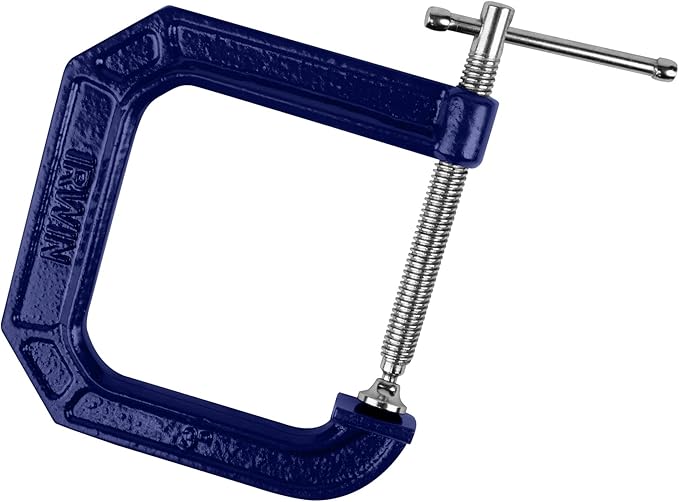 IRWIN Tools QUICK-GRIP 100 Series Deep Throat C-Clamp, 3-inch by 4 1/2-inch (Pack of 5)