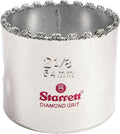 Starrett Diamond Grit Hole Saw 2-1/8" Dia, 1-5/8" Cutting Depth | Ideal For Drilling Small Diameter Holes, 5/8-18 Thread Size, XA2 Or XA10 Arbor Type Compatible, Silver Finish, KD0218-N