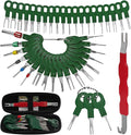 Automotive Electrical Terminal Removal Tool Kit Pro - 41+1Pcs Automotive Depinning Tool Kit Terminal Connector Removal Tools for Vehicle, Motorcycle & Electrical Applications, Green