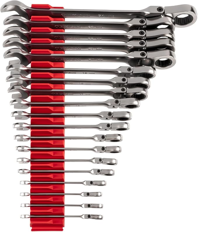 TEKTON Flex Head Ratcheting Combination Wrench Set, 19-Piece | WRC95303