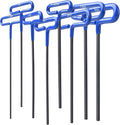 GogoBing Cushion Grip Hex T-Key Allen Wrench Metric Set- 8pc set Metric Sizes 2.5mm, 3mm, 3.5mm, 4mm, 4.5mm, 5mm, 5.5mm, 6mm, Blue.