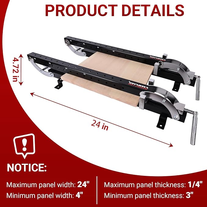 24 inch Panel Clamps 2 Pack,4-Way Pressure Steel Panel Clamps